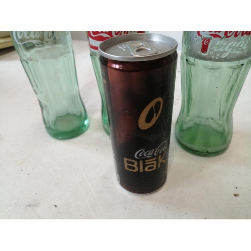 211 - Coca Cola Advertising Collectables :  5 x empty Coca Cola bottles & full can of Coca Cola Blak circa... 