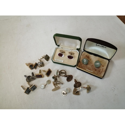 273 - Various sets of cufflinks & playing cards etc.