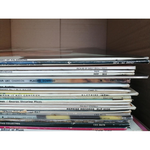 285 - Box of vinyl record albums : easy listening and classical