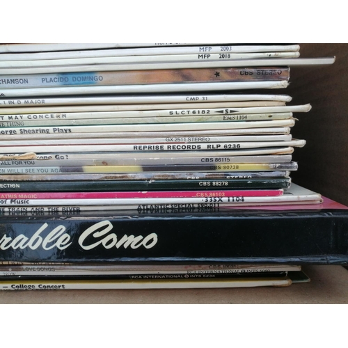 285 - Box of vinyl record albums : easy listening and classical