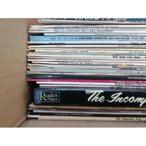 285 - Box of vinyl record albums : easy listening and classical