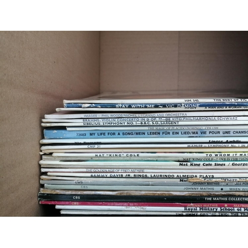 285 - Box of vinyl record albums : easy listening and classical