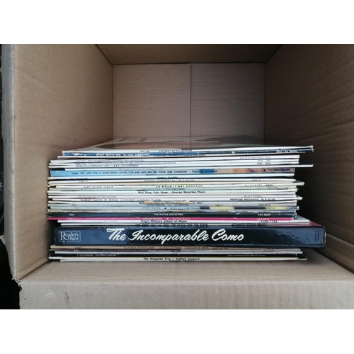 285 - Box of vinyl record albums : easy listening and classical