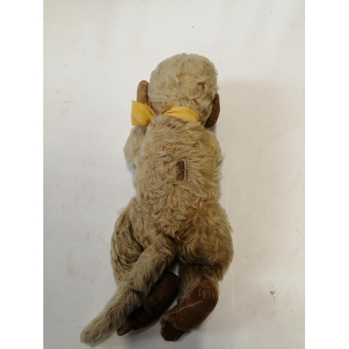 292 - Vintage Merrythought plush mohair monkey soft toy with smiling face from the 1930s (Lawson Wood inte... 