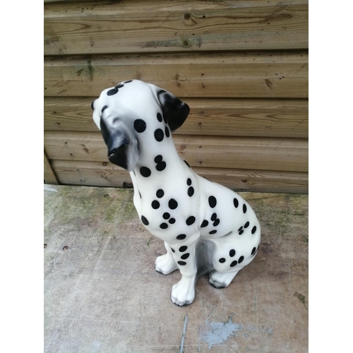 296 - Pottery Dalmatian dog figure 48 cms