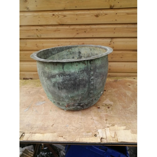 307 - Vintage copper boiler / log basket 54 cms x 36 cms