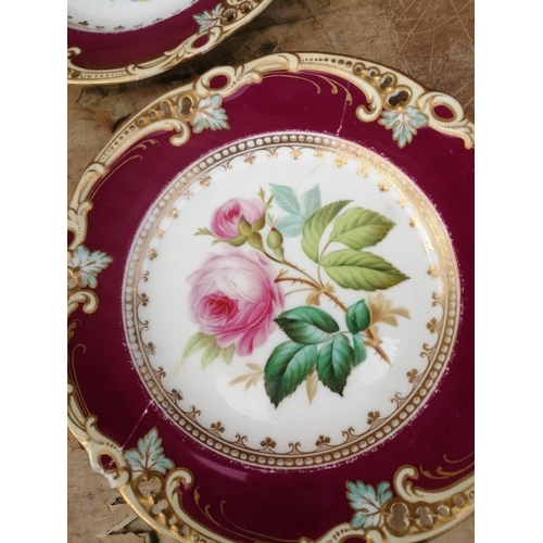 311 - Late Victorian dessert service, note damages