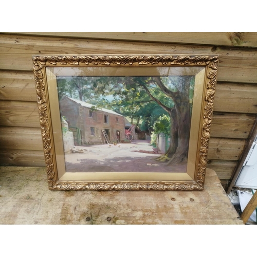 325 - Late 19th / early 20th century oil on canvas by Maud Hill Neale of a Farm Stead