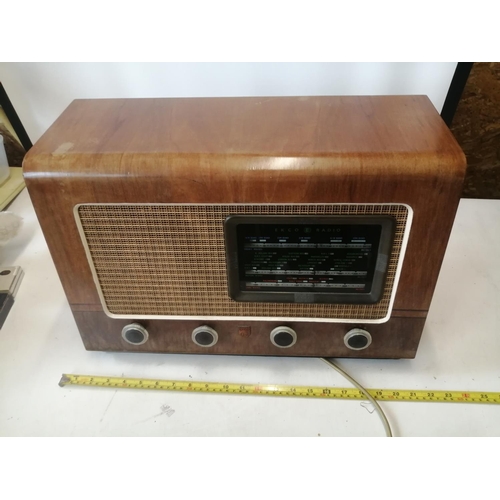 353 - Vintage EKCO model A 144 radio in walnut case