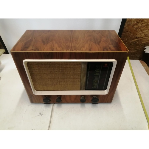 358 - Vintage walnut case radio by Pye