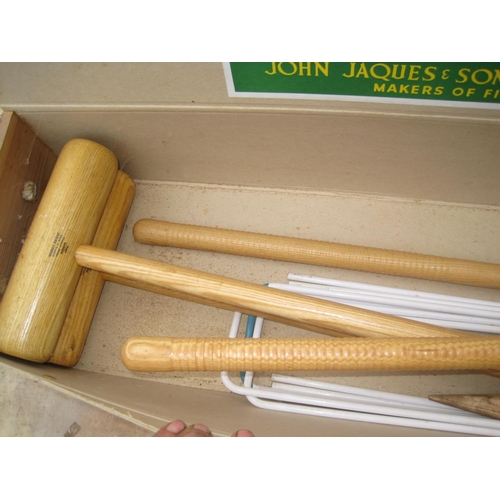 458 - Modern Jaques croquet set in cardboard box of issue