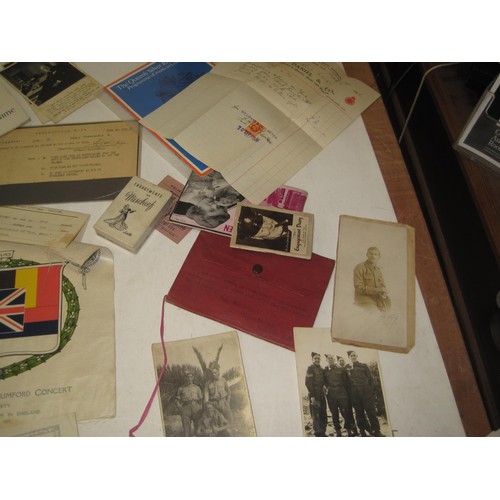 497 - A range of military and Royalty interest paper ephemera : identity cards, black and white photograph... 