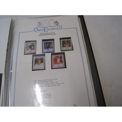 499 - Stamps, cover issues present in a well filled album along with an album of postcards all with a Roya... 