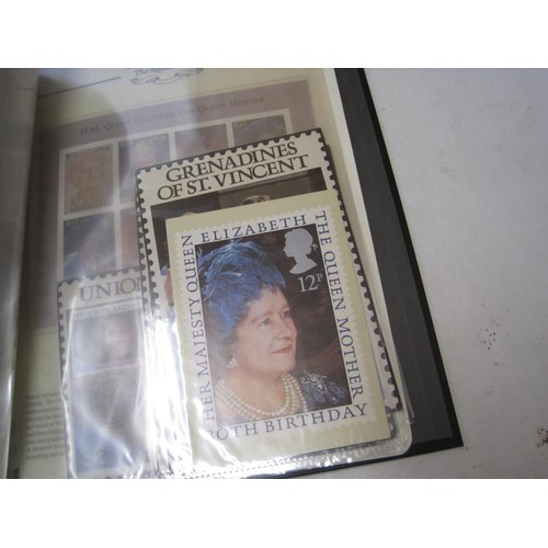 499 - Stamps, cover issues present in a well filled album along with an album of postcards all with a Roya... 