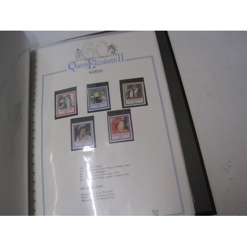 499 - Stamps, cover issues present in a well filled album along with an album of postcards all with a Roya... 