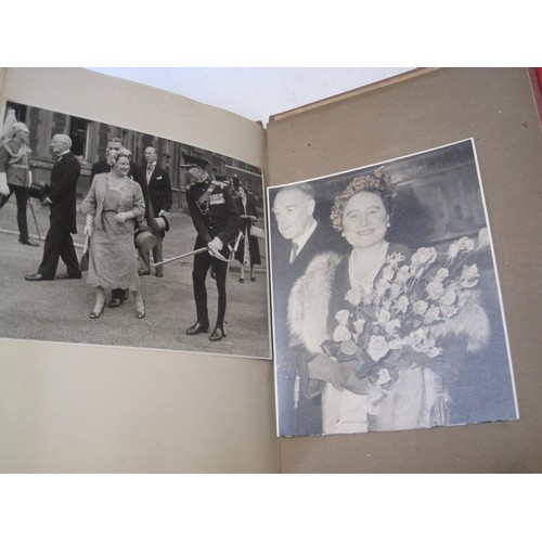 500 - 2 x albums of black and white photographs of the royal family dating from 1945 onwards, varying size... 