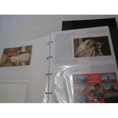 499 - Stamps, cover issues present in a well filled album along with an album of postcards all with a Roya... 