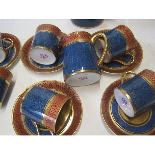 502 - Art Deco gilded coffee set retailed through Maples