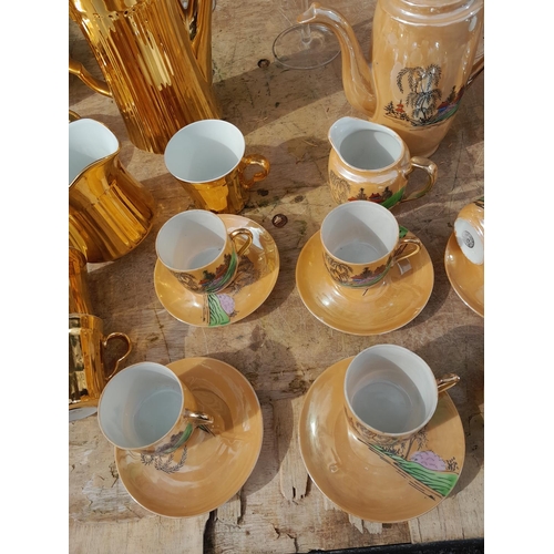 554 - Assorted teaware and drinking glasses