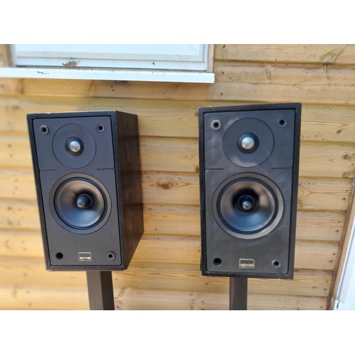 568 - Pair of Epos 11 speakers on Target metal stands