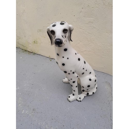 573 - Pottery floor standing figure of a Dalmatian dog