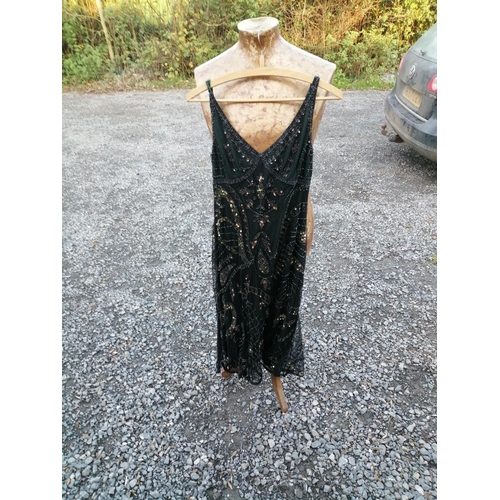 3 - Textile : Vintage long beaded dresses with silk lining