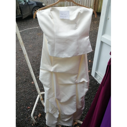 34 - Textile : Ladies two piece bridal  gown / evening dress, size 10