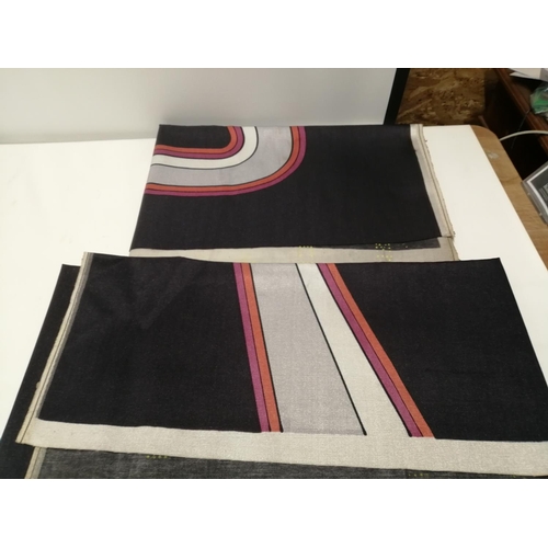 45 - 2 x pieces of Art Deco inspired fabric forming a panel approx 50 