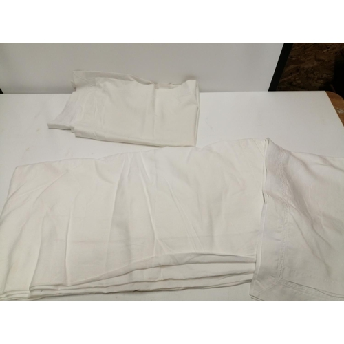 48 - 2 x French linen pillow cases & bed sheet