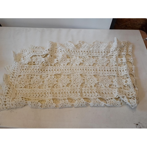 100 - Vintage crochet work single bed panel