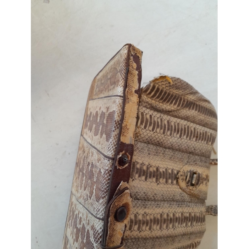 93 - 2 x vintage reptile skin handbags