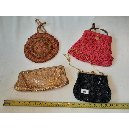 118 - 4 x vintage handbags