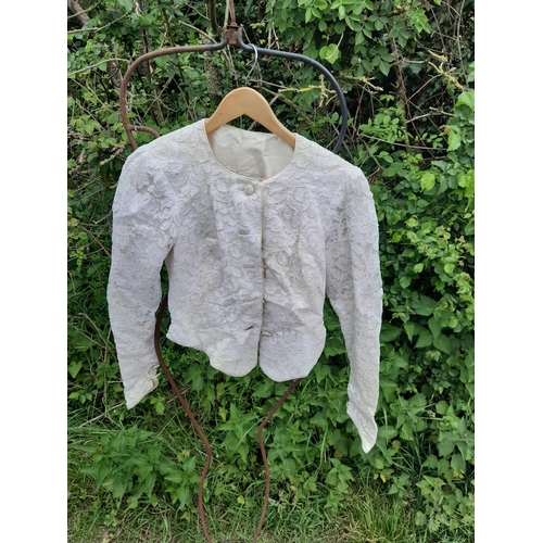 179 - Vintage silk lined lace jacket
