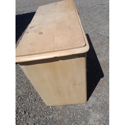 63 - Victorian cut down stripped and polished chest of drawers