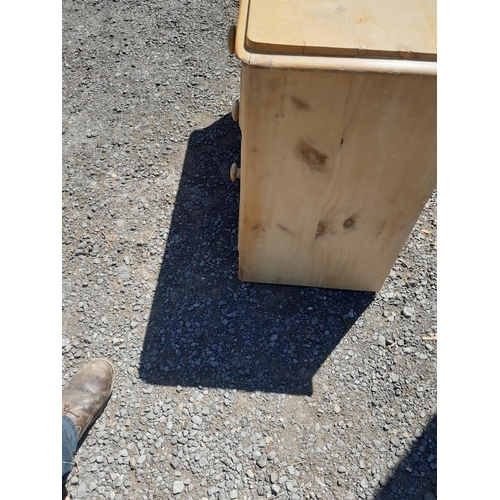 63 - Victorian cut down stripped and polished chest of drawers