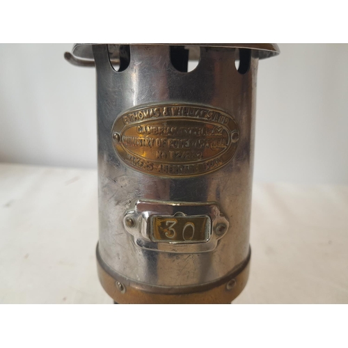 93 - Early 20th century Miners lamp by E Thomas & Williams of Aberdare