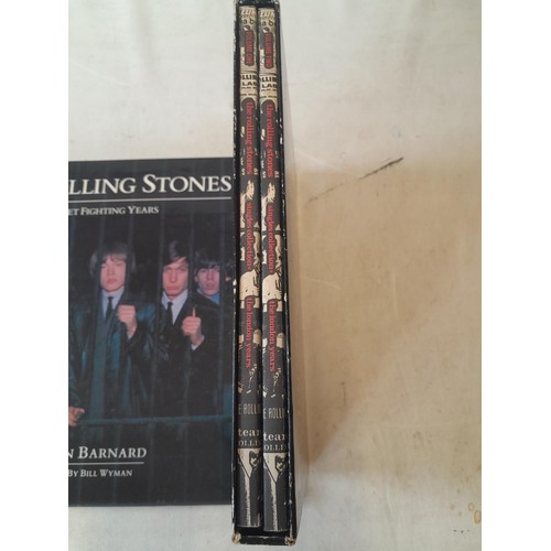 109 - Volumes on the Rolling Stones : Street Fighting Years by Barnard & Singles Collection in two volumes