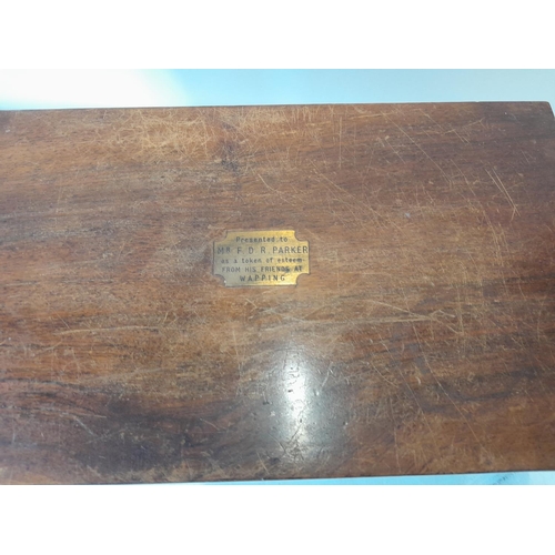 131 - Victorian mahogany writing slope