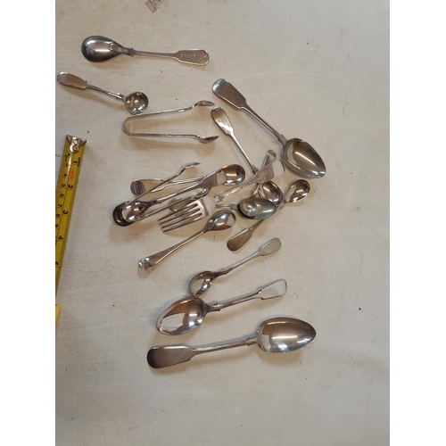 203 - Bag of silver plated cutlery