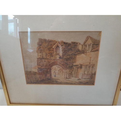 209 - Early 19th century watercolour : architectural scene by Samuel Prout ( 1783 –  1852)