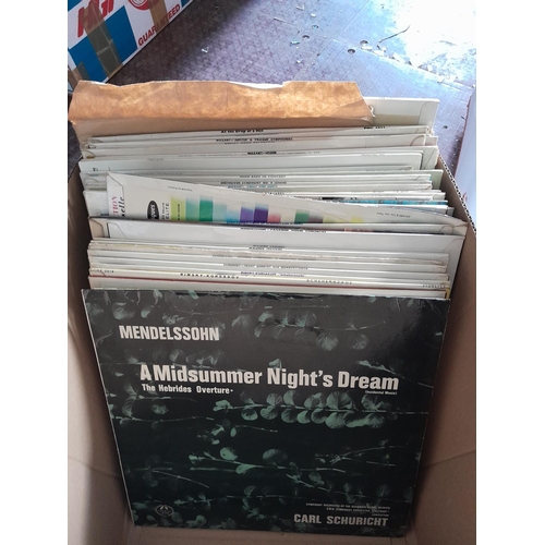 218 - Box of records, classical and musicals