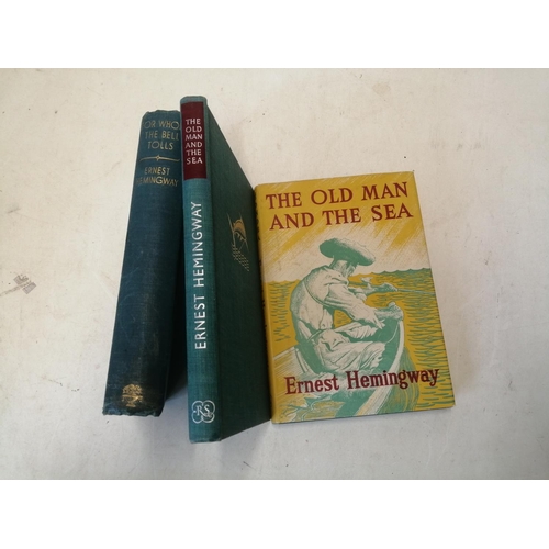 248 - 3 x hardback volumes by Ernest Hemingway: 2 x Old Man & the Sea, one in dust jacket both Reprint Soc... 