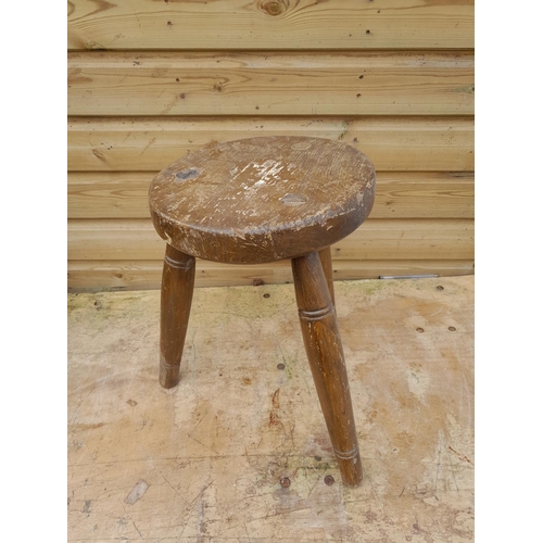 265 - Victorian painted pine stool