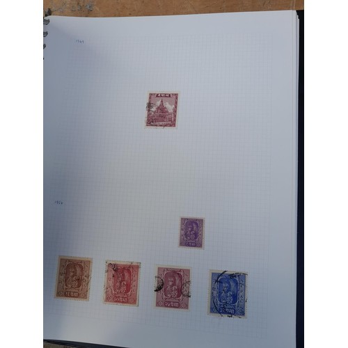 273 - Top quality Lighthouse album to hold stamps of Morocco, a W H Smith album sparsely filled and an emp... 