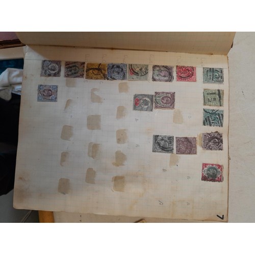 274 - Partially filled used stamp collection, Stamps of the World, sparsely filled stock book and sparsely... 