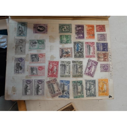 274 - Partially filled used stamp collection, Stamps of the World, sparsely filled stock book and sparsely... 