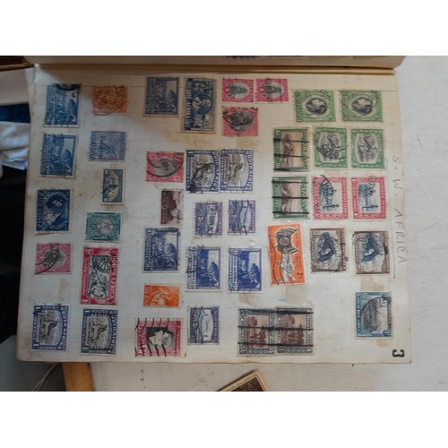 274 - Partially filled used stamp collection, Stamps of the World, sparsely filled stock book and sparsely... 