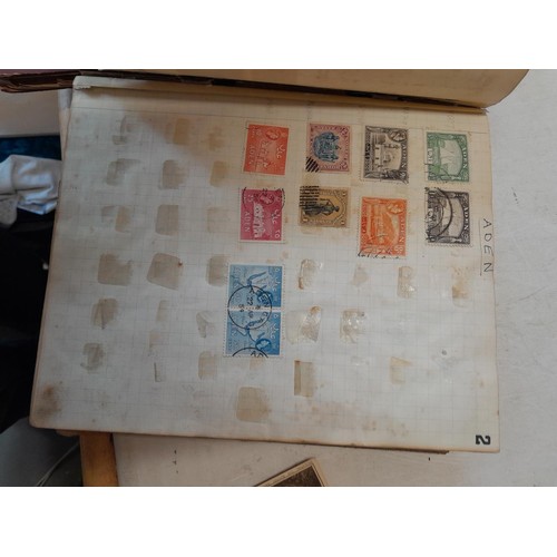 274 - Partially filled used stamp collection, Stamps of the World, sparsely filled stock book and sparsely... 