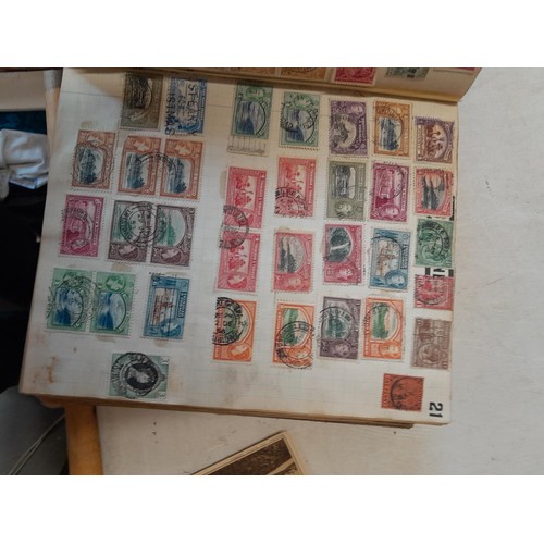 274 - Partially filled used stamp collection, Stamps of the World, sparsely filled stock book and sparsely... 