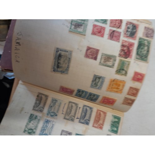 274 - Partially filled used stamp collection, Stamps of the World, sparsely filled stock book and sparsely... 